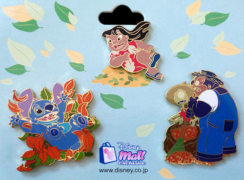 Japan Disney Mall - Stitch & Friends Autumn Fun Pin Set