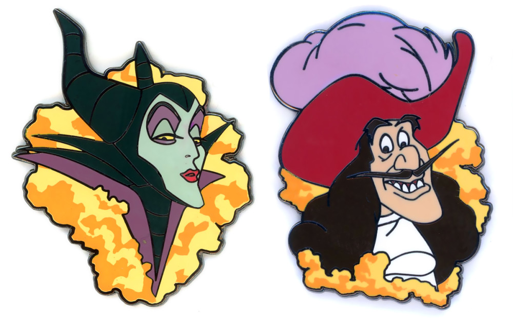Maleficent and Captain Hook in Plumes of Smoke