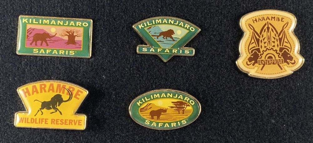 Kilimanjaro Safaris Bucket Hat 5-Pin Set — Full Set (No Hat)
