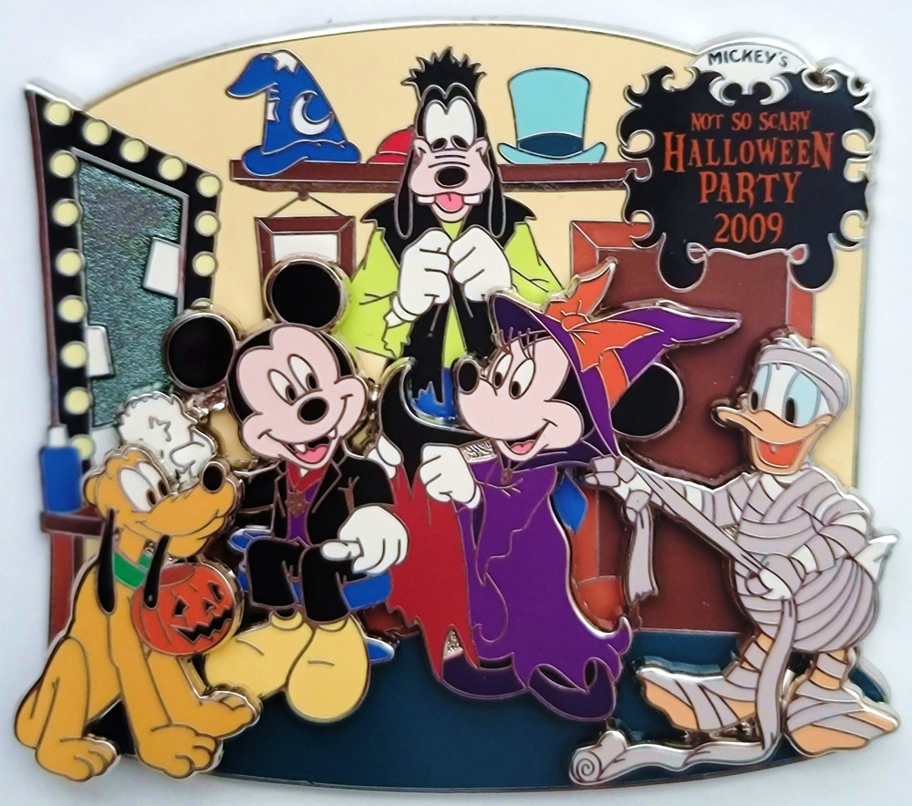 希少レア　ディズニー　ピンズ　バッヂ　HALLOWEEN 2009 Disney Mickey's Not So Scary Halloween Party (MNSSHP) 2009 - Fab 5 Party