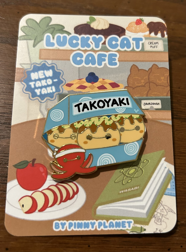 Fantasy Pin Series: PinnyPlanet - Lucky Cat Cafe: Baymax Takoyaki