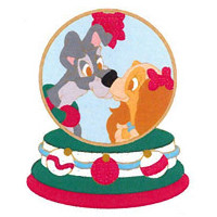 Christmas Snow Globes - Lady and the Tramp | PIN 89200
