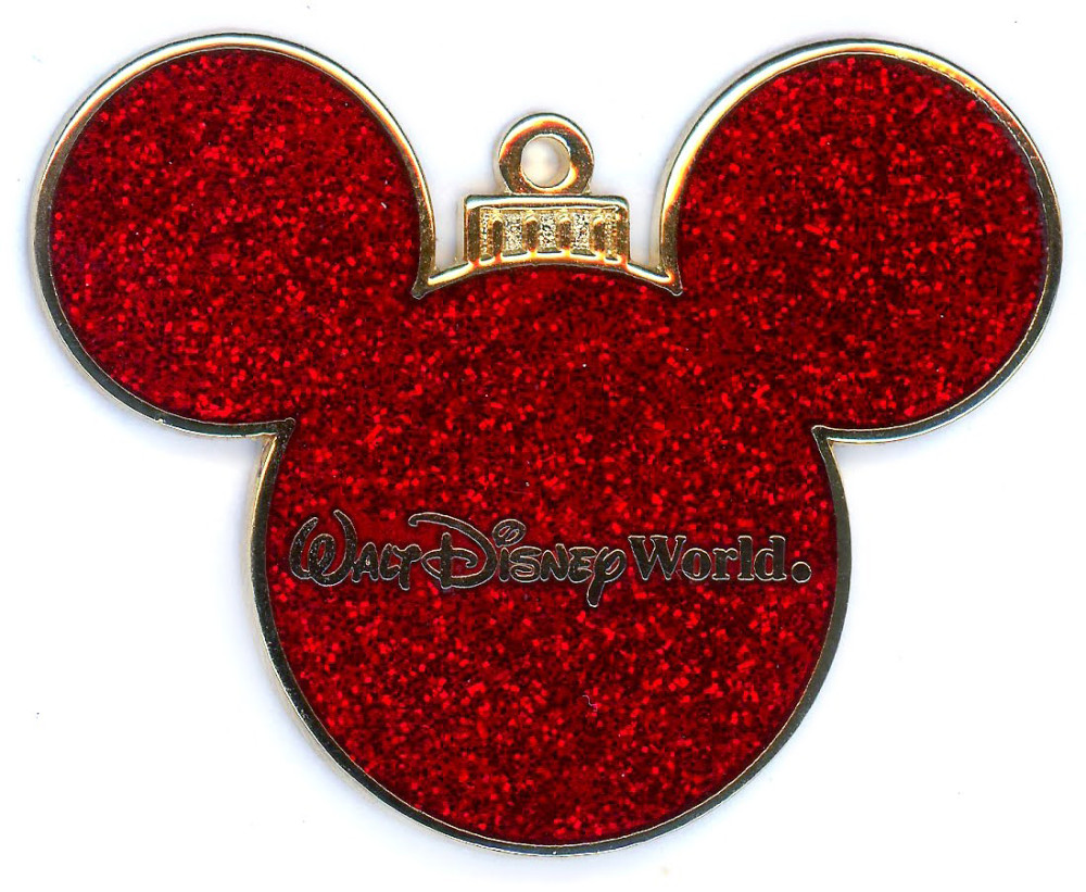 Christmas 2005 - Red Glitter Mickey Icon Ornament | PIN 89326