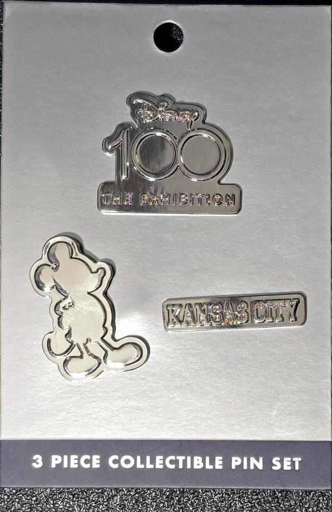 3 Piece Collectible set featuring Mickey, D100 Exhibition Logo, and Kansas City