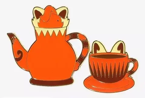 Turning Red 2-Pin Tea Set