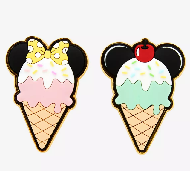 Mickey & Minnie Ice Cream Cone 2-Pin Set (Scented)