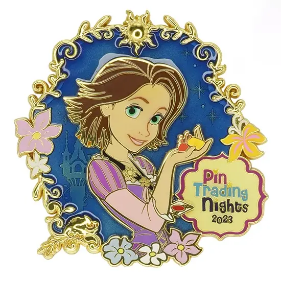 ディズニー キャラクターピン 2023 HKDL Pin Trading Nights - Rapunzel with Pin Lanyard | PIN 94559