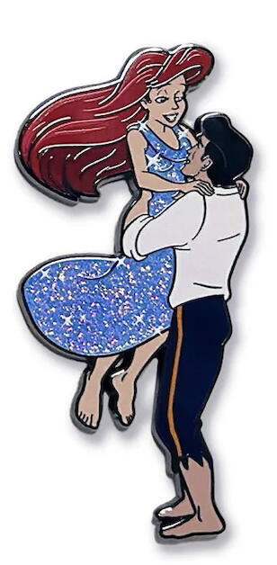 FiGPiN Quest - The Little Mermaid - Glitter Dress Ariel & Prince Eric #1816  Super Rare | PIN 94930
