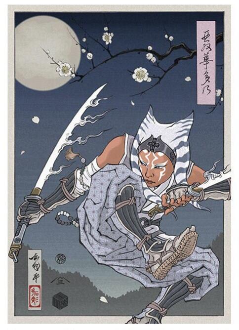 SWCJ2025限定　浮世絵アートポスター　アソーカ・タノ Star Wars Celebration Japan 2025: TAKUMI Badge Art Pin and