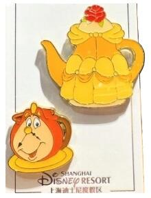 Beauty and the Beast - Belle Teapot and Cogsworth Teacup