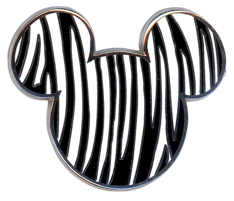 Animal Print Mickey Icons - Zebra Print | PIN 9790