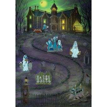 Haunted Mansion Facade Framed Pin Set