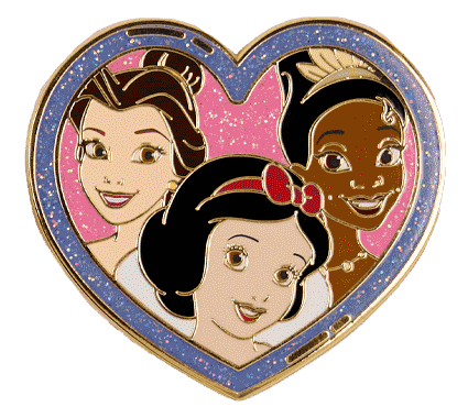 Disney  love Disney Couple Heart Blind Box - Belle/Snow White/Tiana Heart