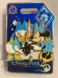 Minnie and Daisy Looking Through Pin Book