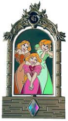 '25 Years of Disney Pins Event - If We Were There! Boxed Sets - Gaston &amp; The Bimbettes — Reflections of Evil - WDW'