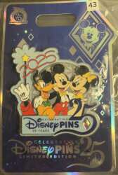 Click to view the 25 Years of Disney Pins Welcome Gift – Spaceship Earth 2025 Logo details