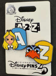 25 Years of Disney Pins Goodbye Gift — A-2-Z 2026 Event Countdown Alphabet Set