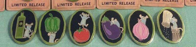 Remy’s Ratatouille Hide &amp; Squeak 2015 - Complete 6-Pin Series - WDW