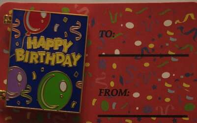 'Happy Birthday - Red Balloons Hinged Card — From Your Pals! Donald Duck, Goofy &amp; Mickey Mouse'