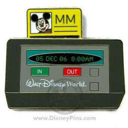 Cast member exclusive sliding time clock