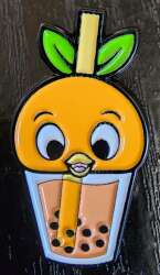 Orange Bird Bubble Tea
