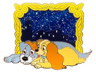 'Disney Pins Blog (DPB) Exclusives - Lady and the Tramp 70th Anniversary Nighttime Disney Pin - DLIC'