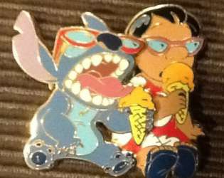 Lilo and Stitch eating ice cream