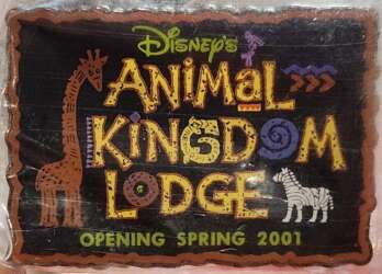 Disney's Animal Kingdom Lodge — Opening Spring 2001 (Black Logo)