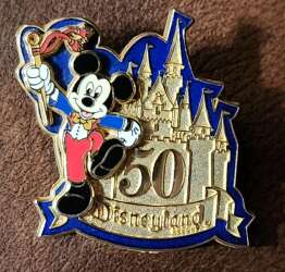 Disney Trading Pins DLR - Mickey Mouse 50th Golden Castle (3D)