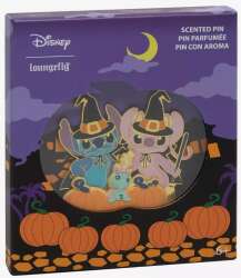 100860 - BoxLunch - Lilo & Stitch - Angel & Stitch with Scrump - Halloween Pumpkin Spice Scented Pin - Loungefly alternate image