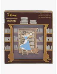 Loungefly - Collector Box - Disney Beauty and The Beast Belle Library Sliding Pin - LFLY