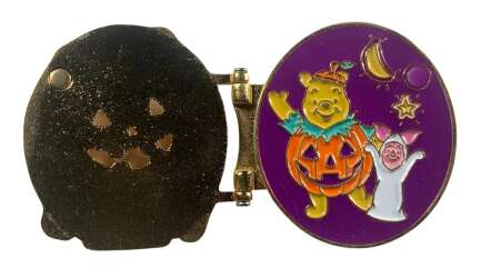 'Halloween 2001 - Pooh &amp; Piglet - Honey Pot Jack-o-Lantern - Hinged - TDR'