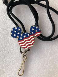 Patriotic Mickey Head Icon - USA Flag
