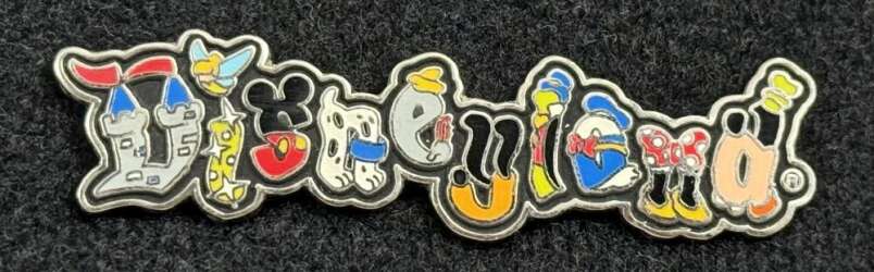 Disneyland Logo in Character Font - Black Background