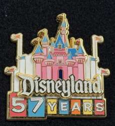 'Disneyland Anniversaries - Disneyland 57 Years - Retro - Sleeping Beauty Castle - DLR'