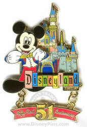 Disneyland 51st Anniversary Retro Dangle - Sleeping Beauty Castle