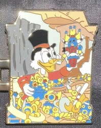 Scrooge McDuck admiring his Treasures
