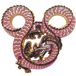 101877 - Fire Breathing Dragons - Mickey Icons - Purple Glitter - Walt Disney Imagineering alternate image