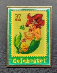 Ariel & Flounder USPS stamp Celebrate