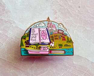 Click to view the Storybookland boat ride Paris Interactive Sliding Enamel Pin details