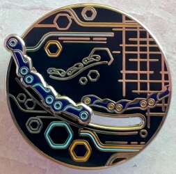 Tron lightcycle run Interactive Sliding Enamel Pin