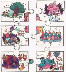 Completed Map Pin Set of 6