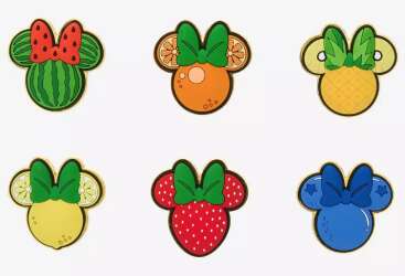 'Minnie Mouse Fruit Silhouettes - Complete Series of 6 Pins - LFLY'