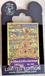 'Stained Glass - 2008 Pin of the Month - Cast Exclusive - Disneyland Paris Castle - DLR'