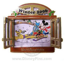 'Winter Windows 2006 - Mickey and Pluto - WDW'