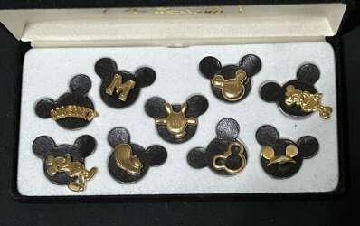 Disney Store Gold Mickey Mouse Pin Set