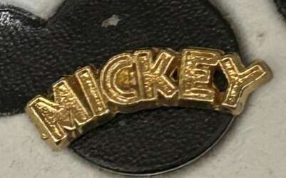 Disney Store Gold Mickey Mouse Pin Set - Name