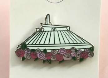 Floral Space Mountain Pin