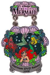 'The Little Mermaid Platinum Edition DVD Release 2006 - Ariel, Sebastian, and Flounder Dangle - MLT'