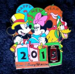 New Year&#039;s Eve/Day - 2014/2015 Spinner - Mickey, Minnie and Pluto - WDW